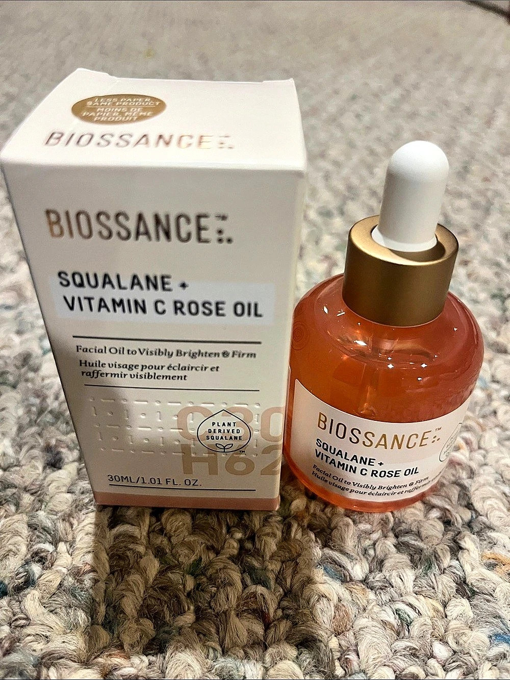 Biossance Squalane + Vitamin C Rose Oil Facial Oil 30 mL NWT